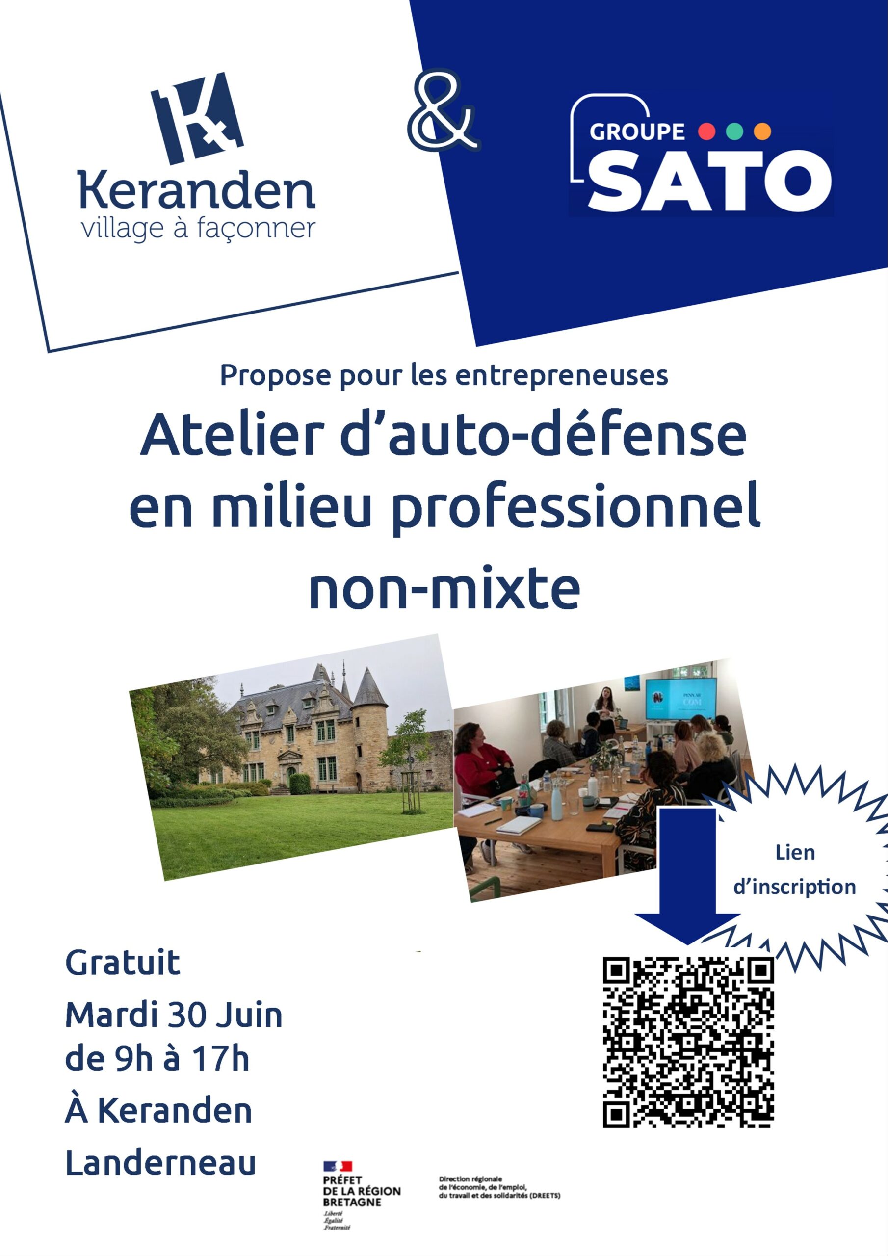 Atelier auto-défense en milieu professionnel non-mixte