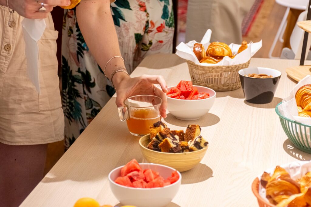 exemple de buffet petit-déjeuner à Keranden